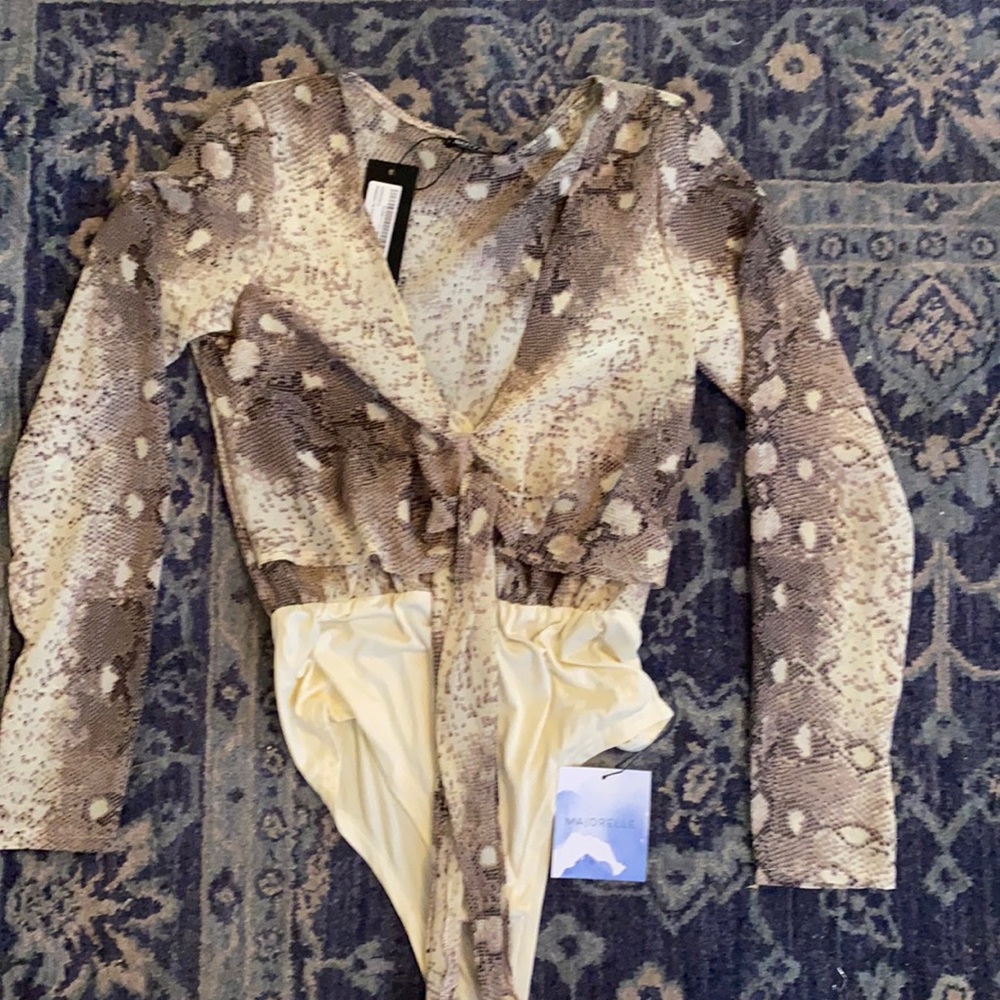Snake skin print bodysuit